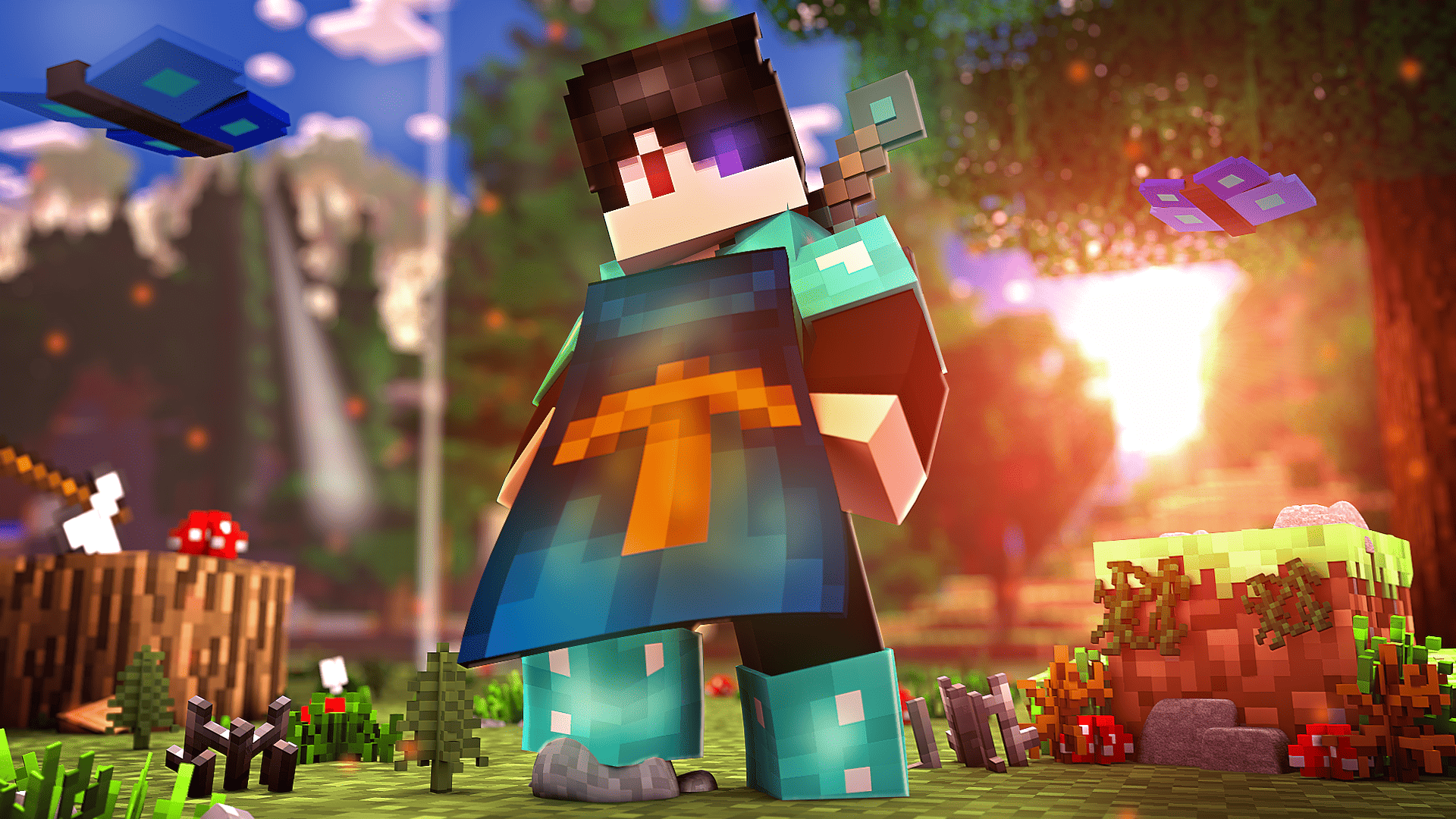 Imagem do Minecraft e Capas